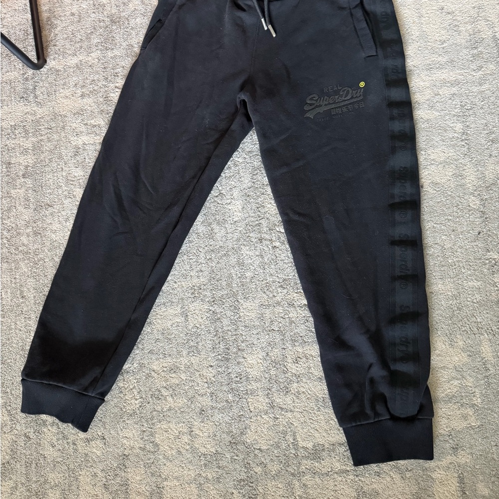 Superdry Men's Black Joggers XL
